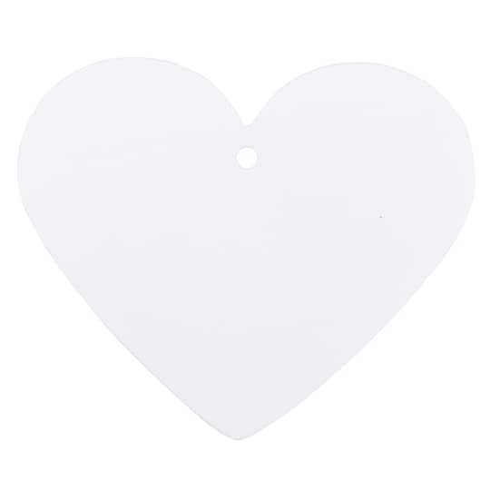 JAM Paper White Large Heart Gift Tags, 10ct.